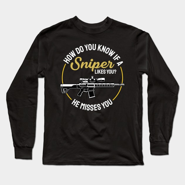 Shotgun Gun and Funny Shooting and Skeet Shooting Quote Long Sleeve T-Shirt by Riffize